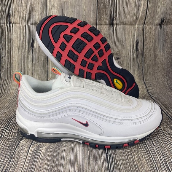 Nike Shoes - Nike Air Max 97 White/Thunder Blue/Green Noise/Crimson Wmns sizes DH1592-100